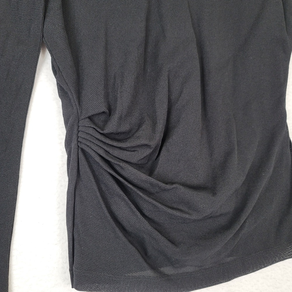 Karen Kane Lifestyle Black Embroidered Floral Sheer Yoke Top Women's Size S - Picture 10 of 16